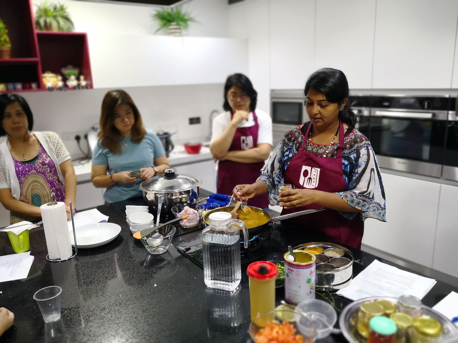 Chopping fresh vegetables for Ayurvedic cooking